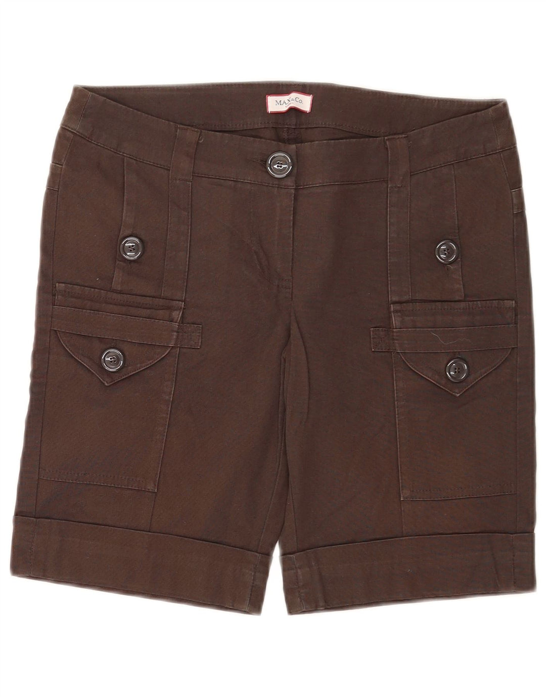 Max & Co. Cargo Shorts til kvinder UK 8 Small W29 Brun Bomuld