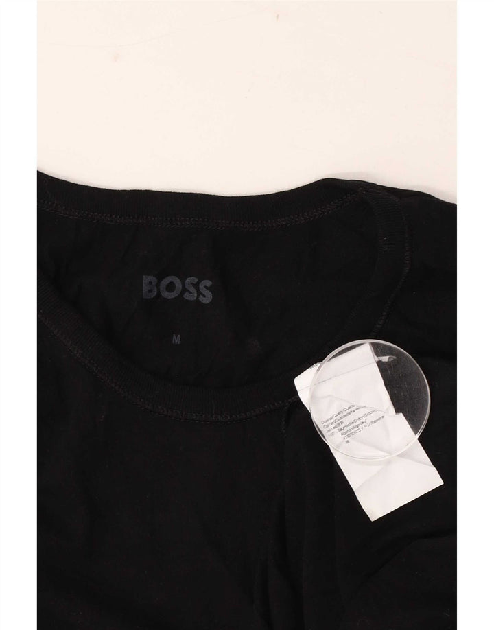 Hugo Boss Herre T-Shirt Top Medium Sort Bomuld