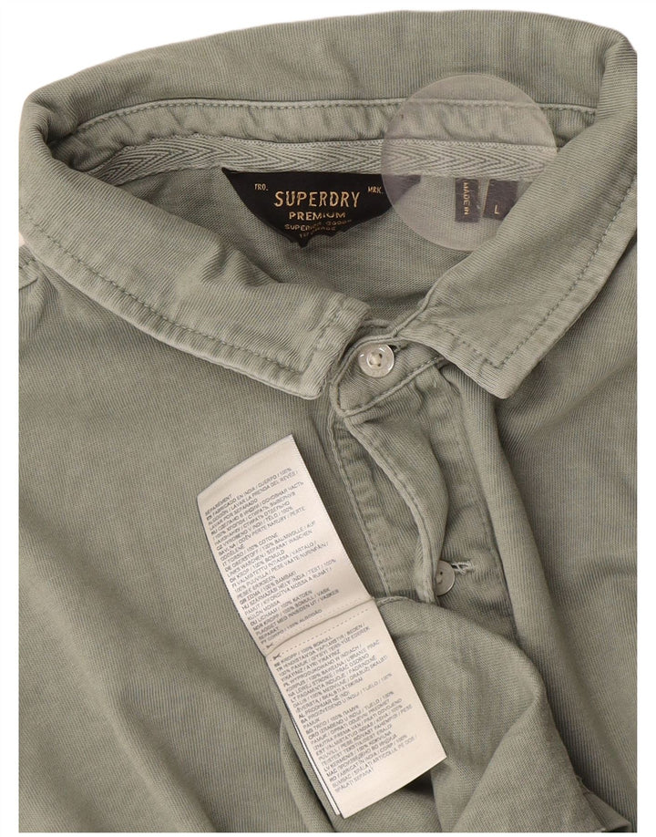 Superdry Polo Shirt til mænd Stor grøn bomuld