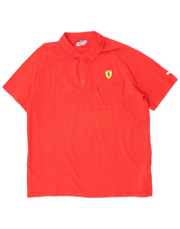 Puma Herre Ferrari Polo Shirt XL Rød Bomuld