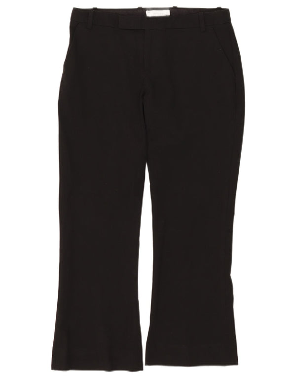 Gap Womens Flare Cropped Trousers UK 6 XS W28 L26 Black Polyester