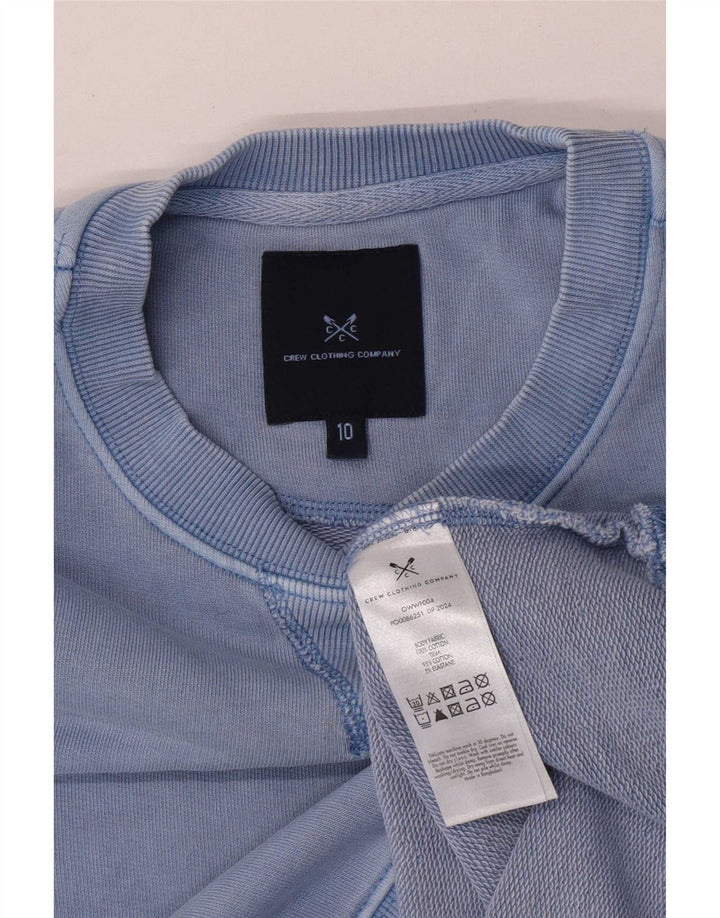 Crew Clothing Dame Oversized Sweatshirt Jumper UK 10 Small Blue Cotton