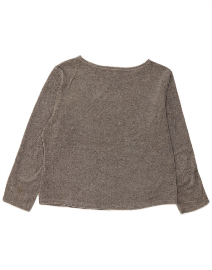 Marks & Spencer Dame Top Langærmet UK 14 Stor Grå Polyester
