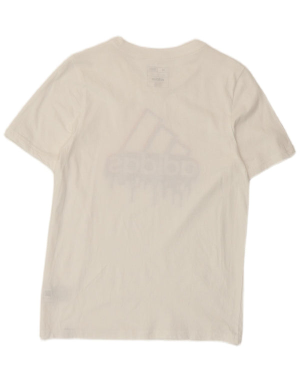 Adidas drenge Regular Fit grafisk T-shirt top 10-11 år Medium hvid bomuld