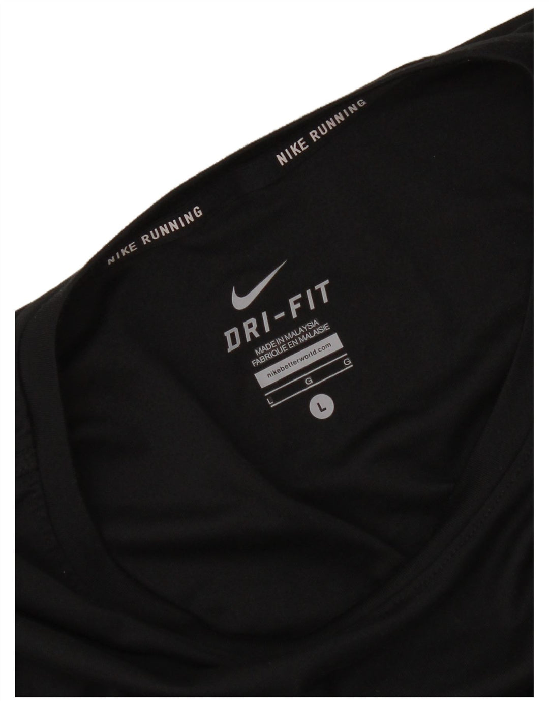Nike Dame Dri Fit Top Langærmet UK 14 Large Sort