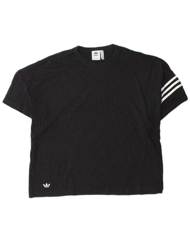 Adidas Herre T-Shirt Top 2XL Sort Bomuld