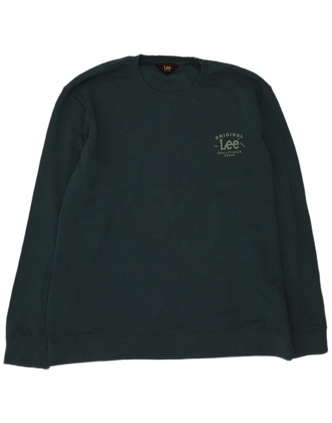 Lee Herre Regular Fit Sweatshirt Jumper 2XL Grøn bomuld