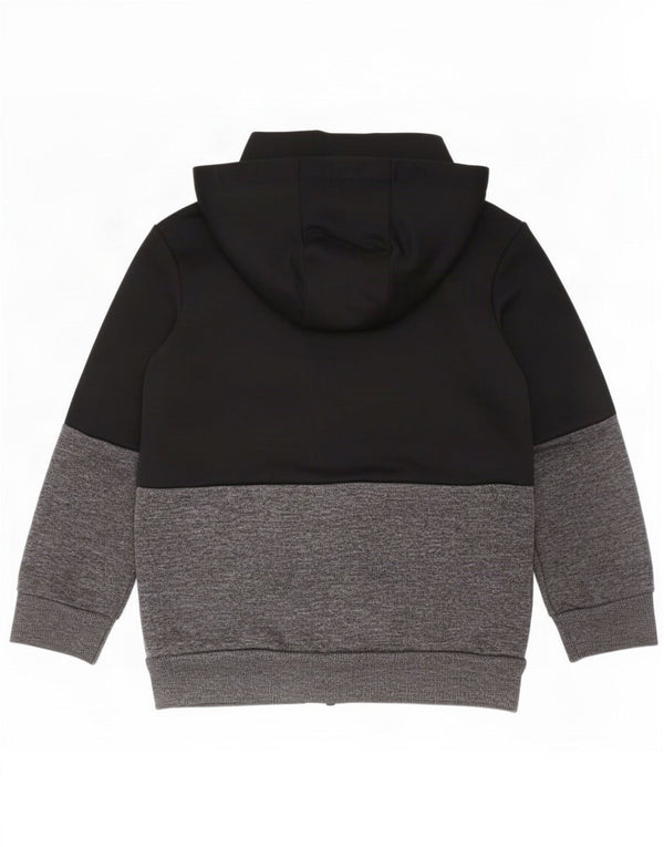 Adidas hættetrøje med lynlås til drenge 2-3 år Sort Colourblock