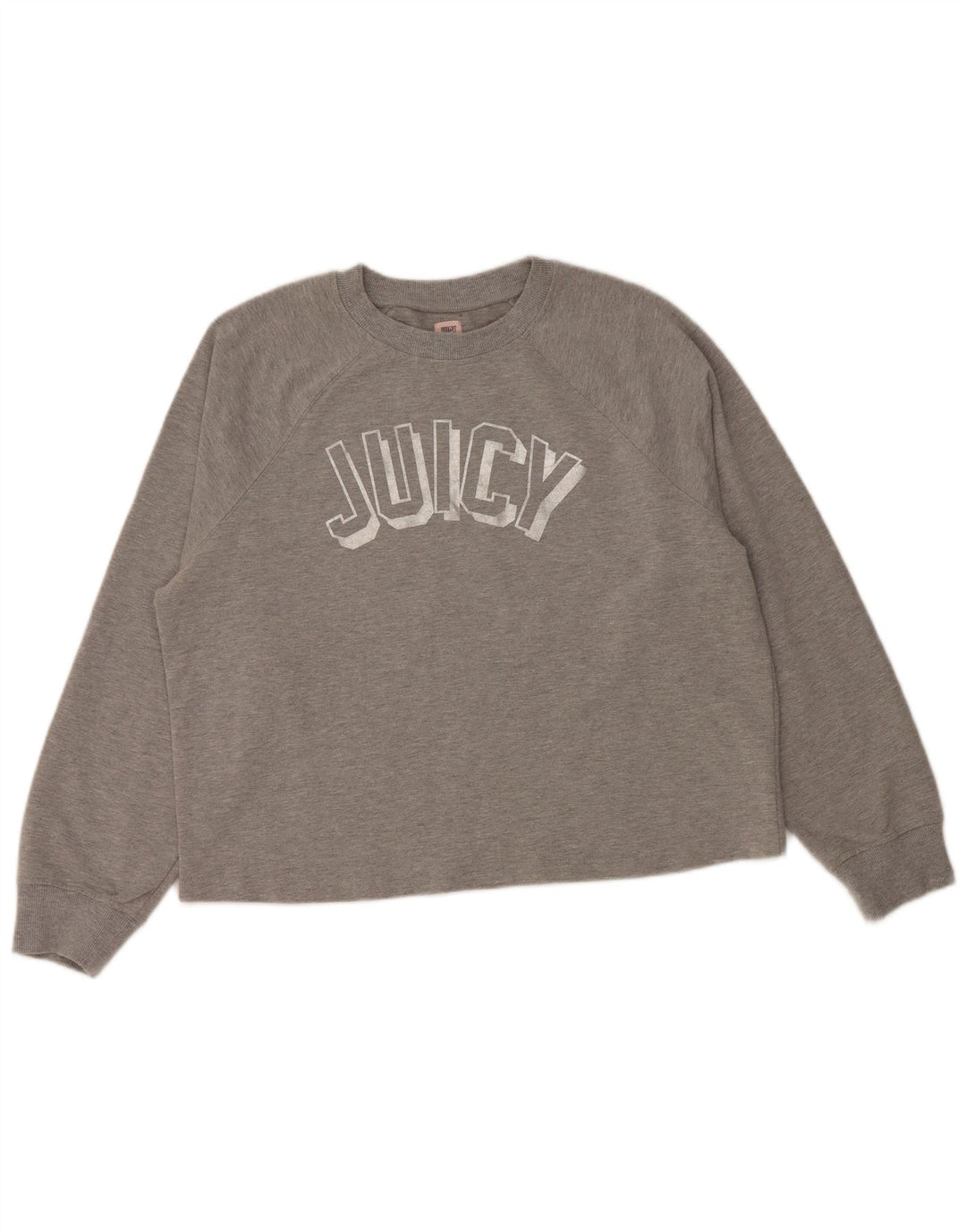 JUICY COUTURE Dame grafisk sweatshirt trøje UK 18 XL Grå Bomuld