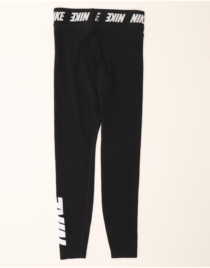 Nike Dame Grafiske Leggings UK 10 Small Black Bomuld