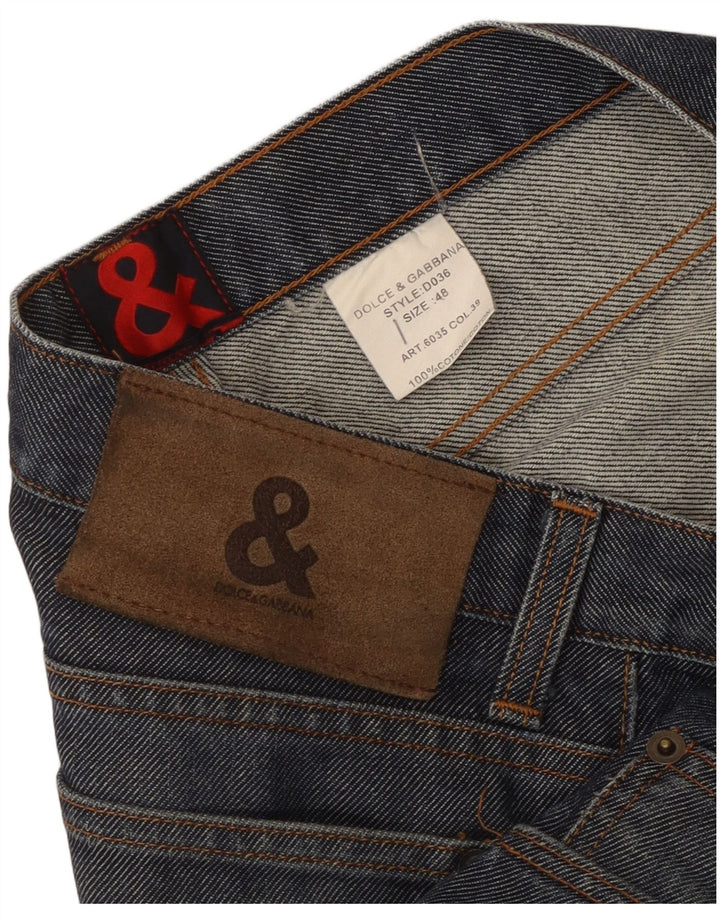 Dolce & Gabbana Herre Straight Jeans IT 48 Medium W34 L34 Blå Bomuld