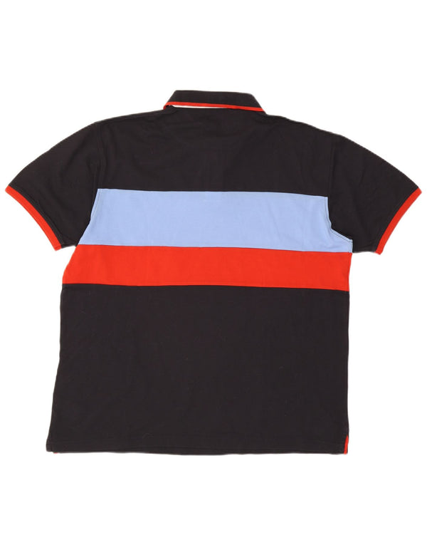Harmont & Blaine Polo Shirt til mænd 3XL Marineblå Colourblock Bomuld