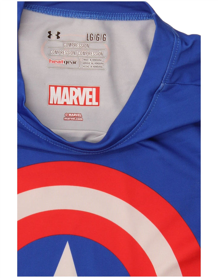 Under Armour Boys Marvel Grafisk T-Shirt Top 11-12 År Stor Blå