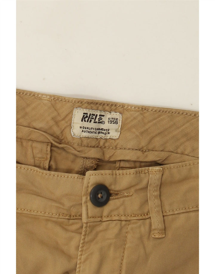Rifle Herre Slim Chino Bukser W32 L32 Beige Bomuld