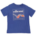 ELLESSE Herre grafisk T-shirt Top Lille blå bomuld