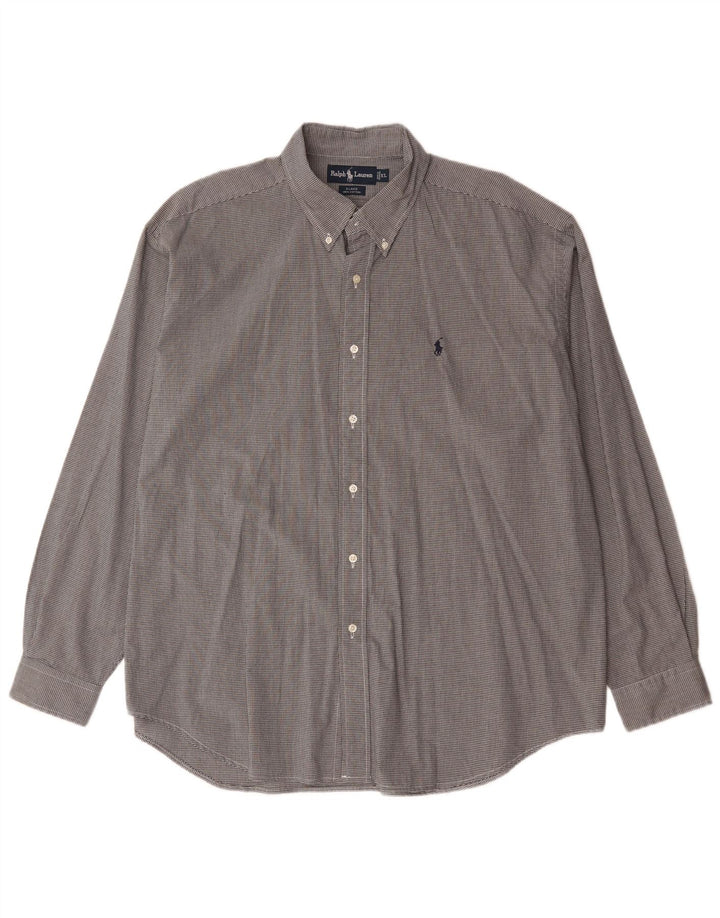 Ralph Lauren Herre Blake skjorte XL Grå Gingham Bomuld