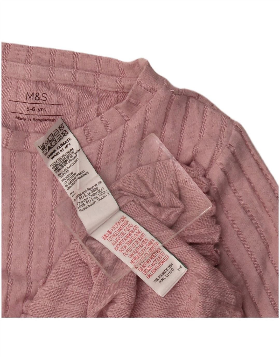Marks & Spencer Girls 2-delt sæt 5-6 år Pink Viscose