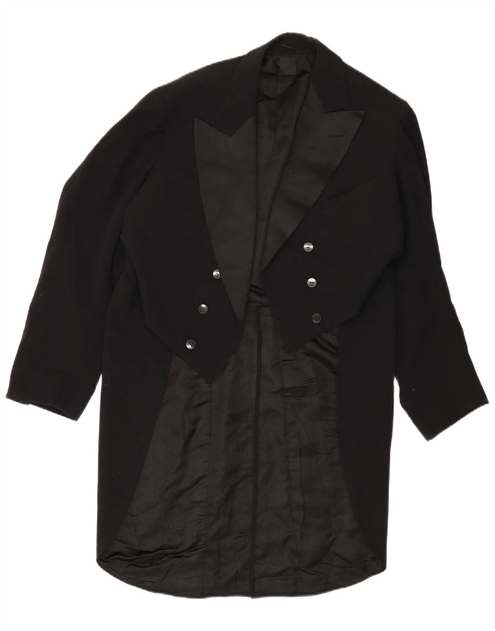 VINTAGE Herre tailcoat Blazer Jacket UK 38 Medium Black