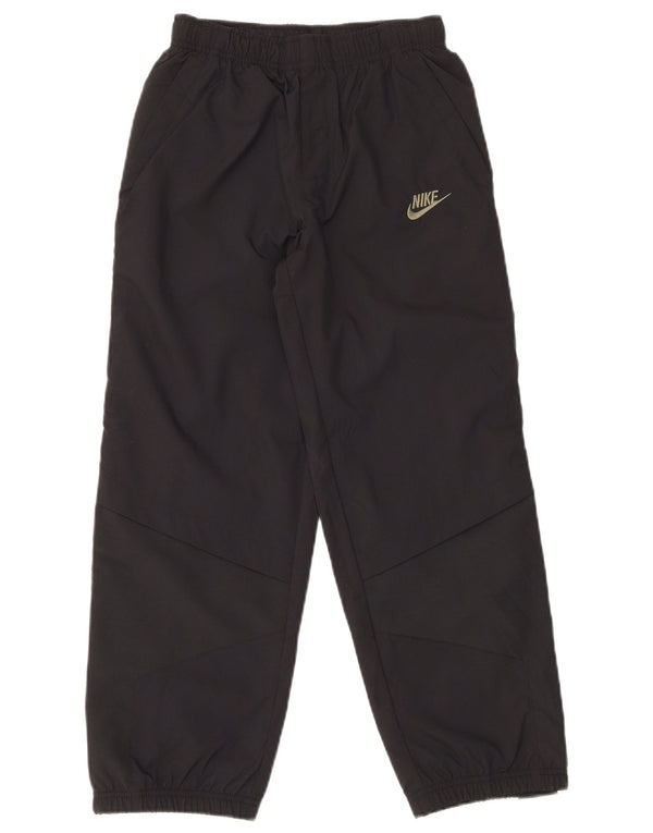 NIKE Boys Graphic Tracksuit Trousers Joggers 8-9 Years Small Black