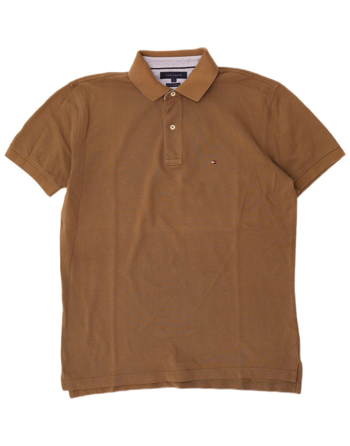 Tommy Hilfiger Poloskjorte til mænd Stor brun bomuld