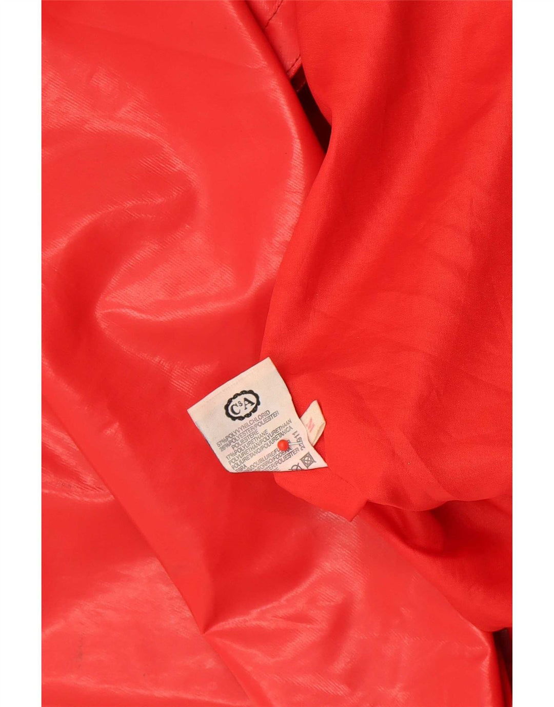 C & A Dame Oversized Overfrakke UK 14 Medium Rød Polyvinyl