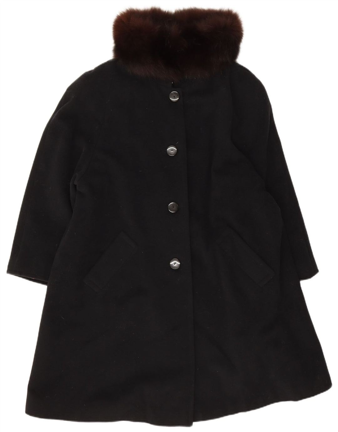 Luisa Spagnoli Dame Overfrakke UK 14 Medium Black Virgin Wool