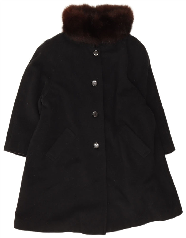 Luisa Spagnoli Dame Overfrakke UK 14 Medium Black Virgin Wool