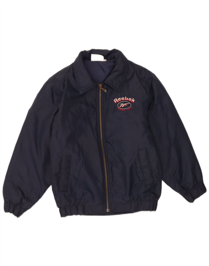 Reebok Boys grafisk bomberjakke 13-14 år marineblå nylon