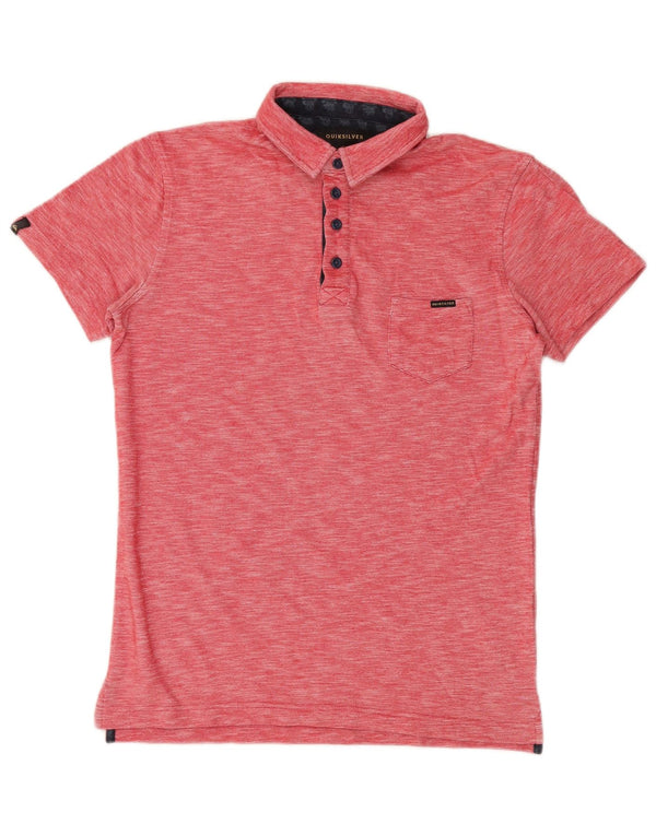 Quiksilver Mens Polo Shirt XS Red Flecked Cotton