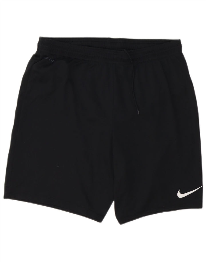 Nike Herre Dri Fit sportsshorts, store sorte polyester