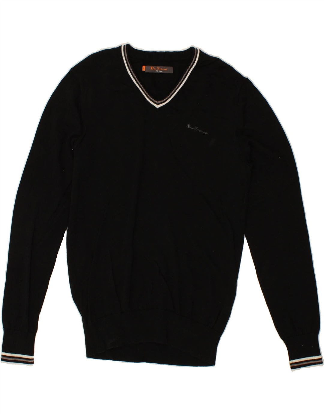 BEN SHERMAN Heritage Heritage V-hals sweater Medium Sort Bomuld