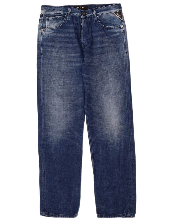 Replay Dame Marillard Straight Jeans W27 L29 Blå