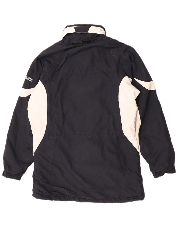 Columbia Womens Oversized Polstret Jakke UK 10 Small Navy Blue Colourblock