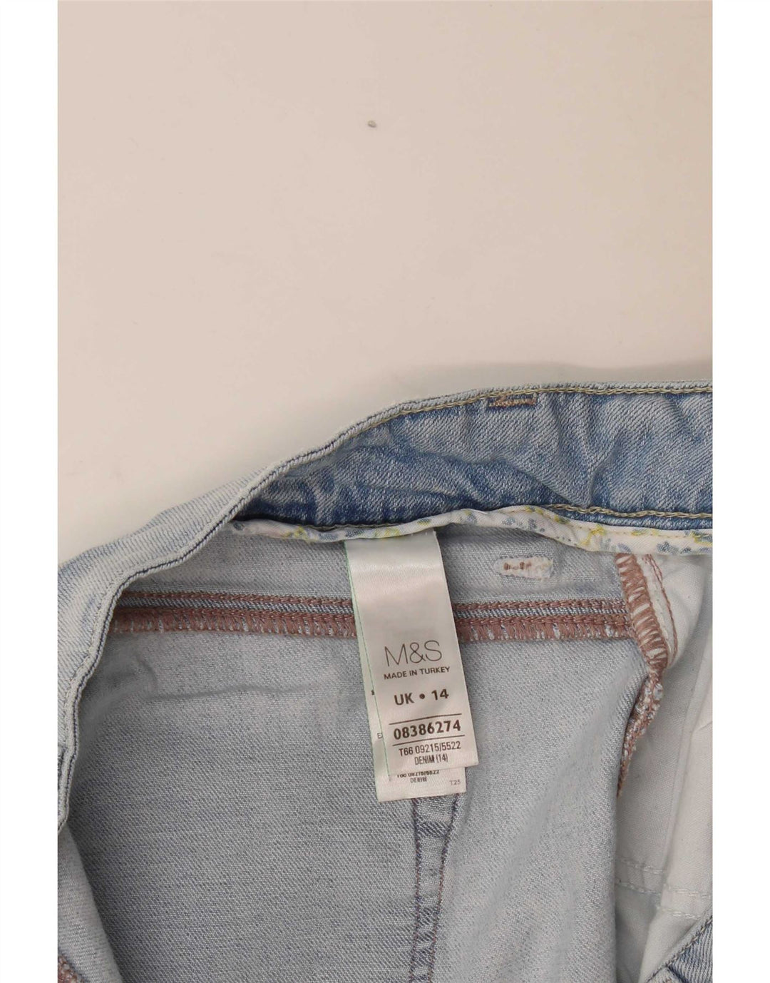 Marks & Spencer Dame denim Shorts UK 14 Large W34 Blue Cotton