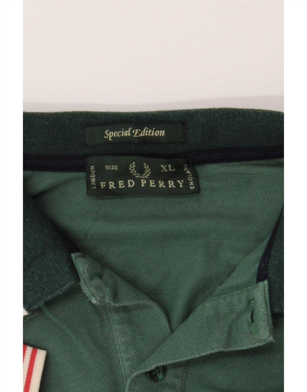 Fred Perry Herre poloshirt XL Grøn Stribet