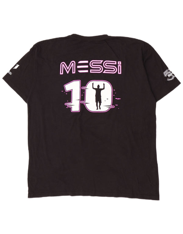 Hard Rock Cafe Herre MESSI Grafisk T-Shirt Top 2XL Sort Bomuld