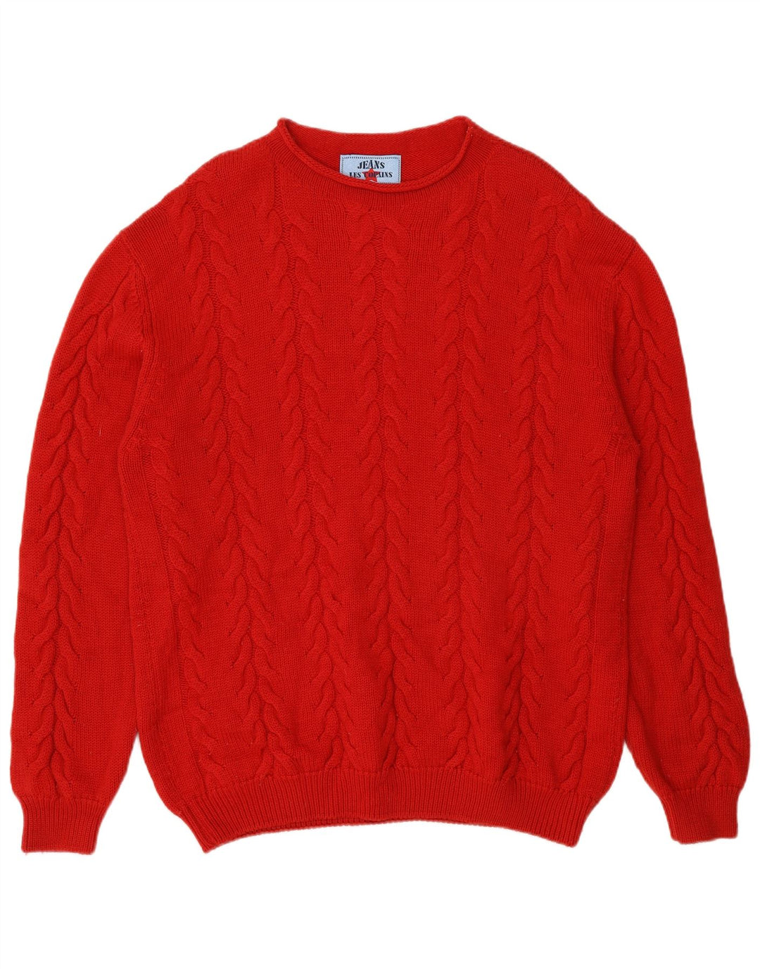 Les Copains Herre Turtle Neck Jumper Sweater IT 52 Large Red Virgin Wool