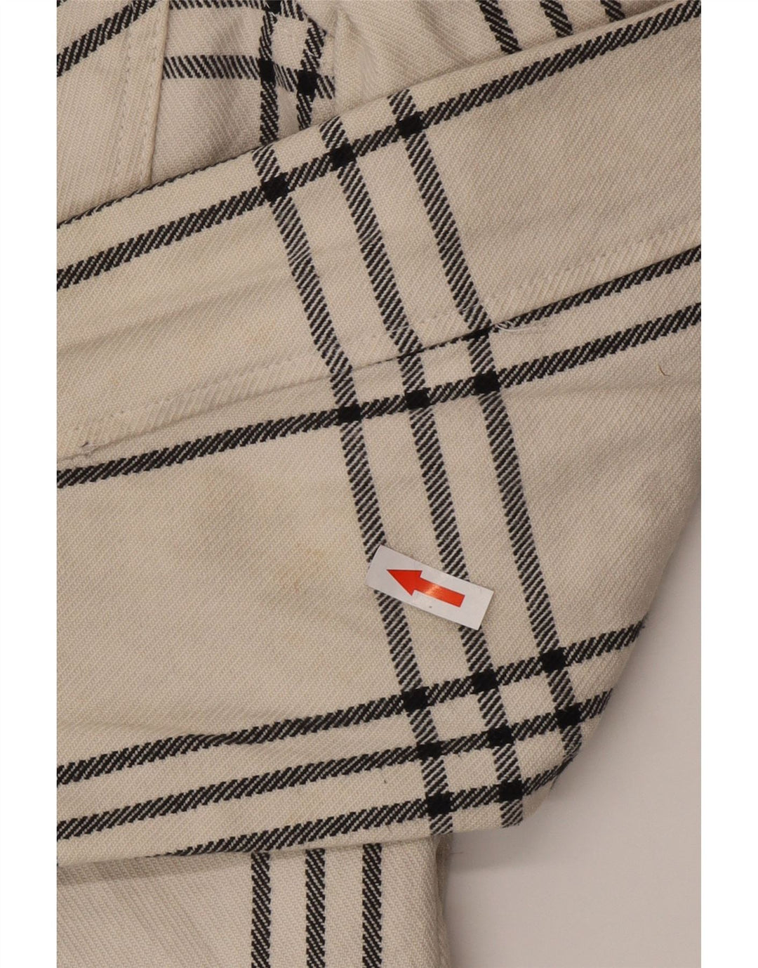 Zara Herre Overshirt Relaxed Fit Flanellskjorte Stor hvid ternet bomuld