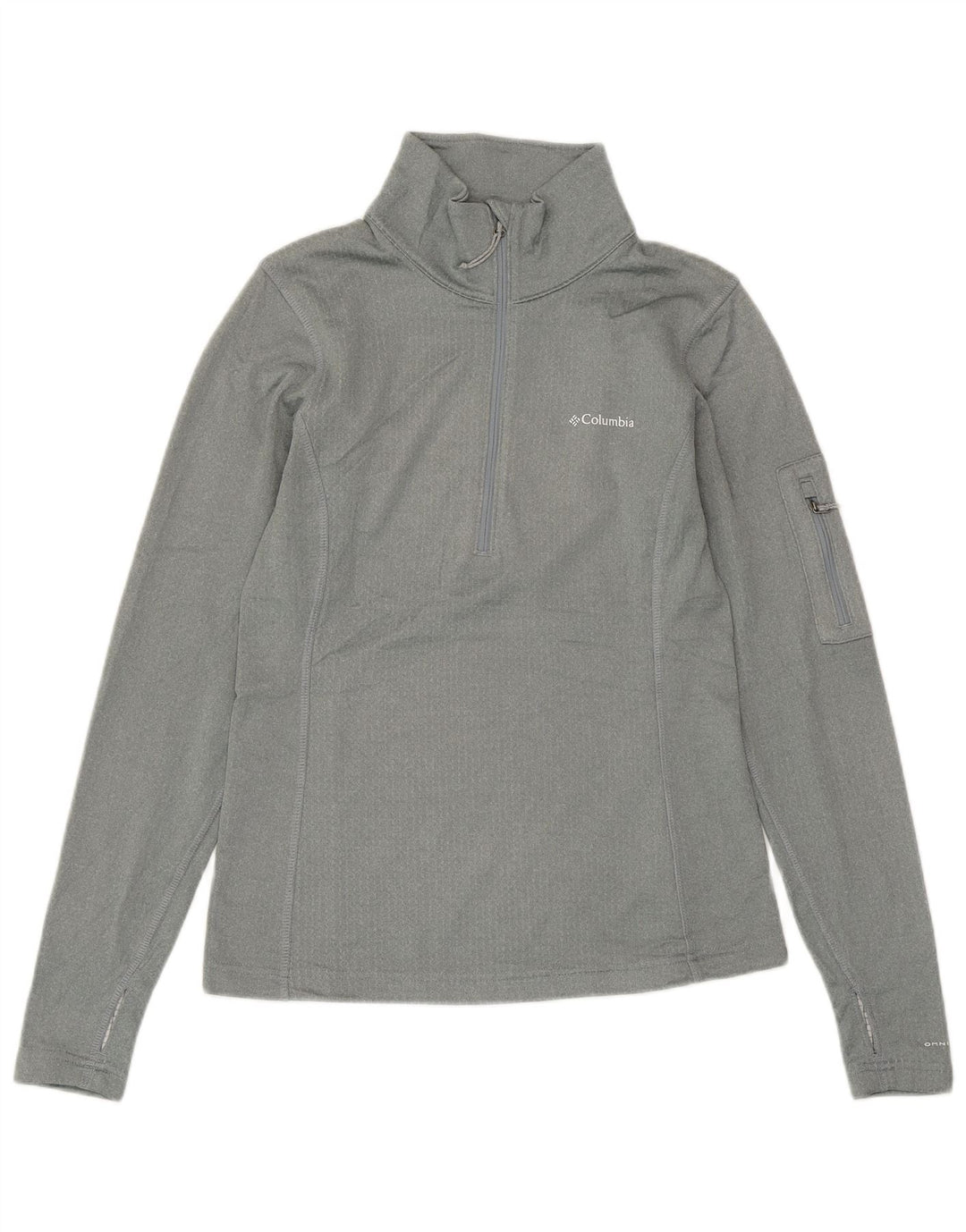 COLUMBIA Herre Omni-Wick Pullover med lynlås-hals Træningsdragt Top XS Grå Polyester