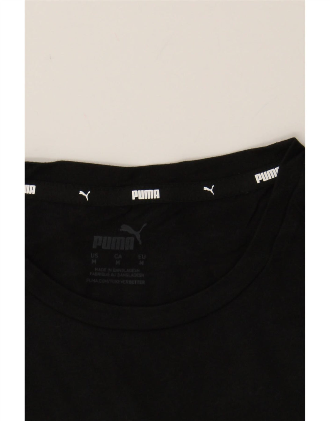 PUMA Womens Graphic T-Shirt Top UK 12 Medium Black Cotton Vintage Puma and Second-Hand Puma from Messina Hembry 