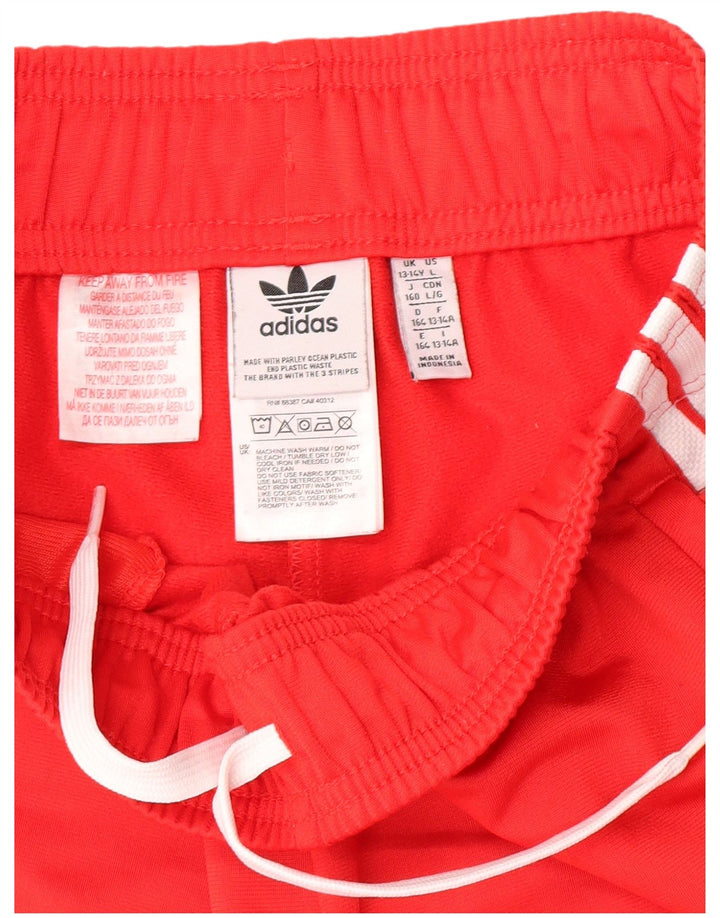 Adidas Drenge Træningsdragt Bukser Joggers 13-14 År Rød Polyester