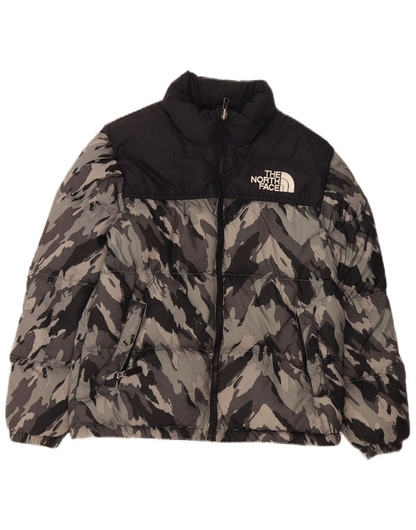 The North Face Boys Polstret Jakke 11-12 År Stor Grå Camouflage