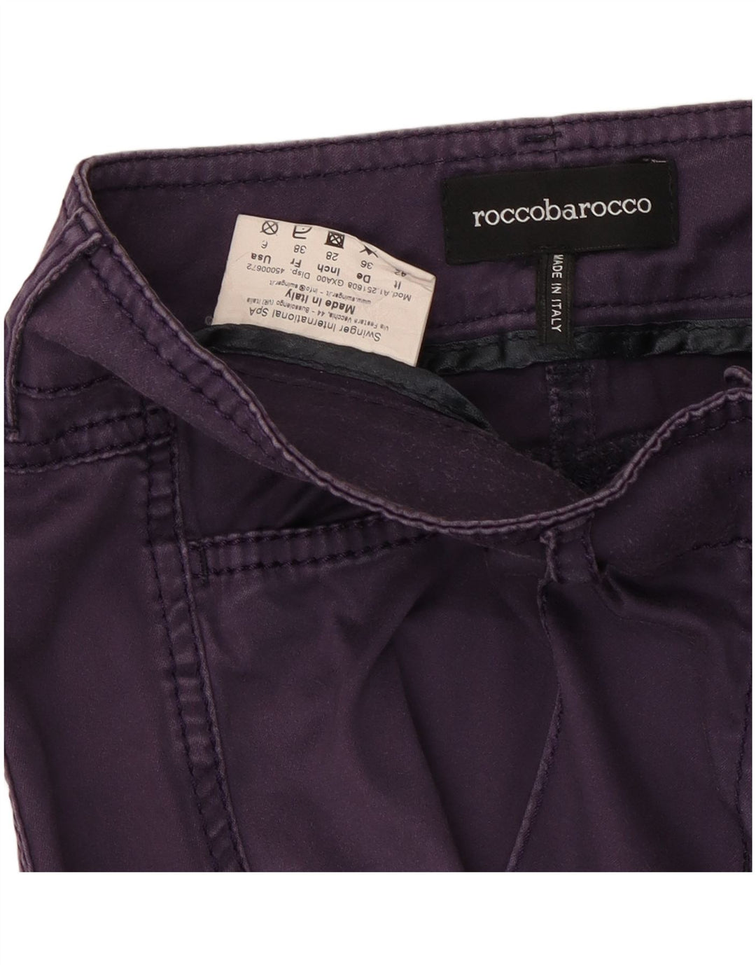 Roccobarocco Dame Slim Casual Bukser US 6 Medium W28 L28 Marineblå