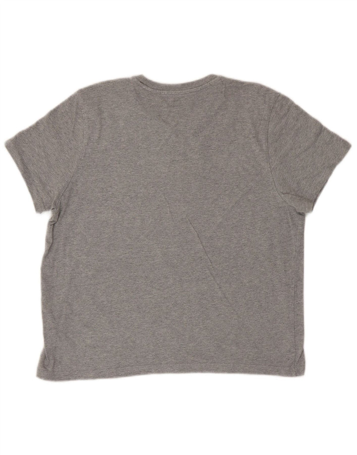 Levi's Dame Crop Graphic T-Shirt Top UK 14 Medium Grå