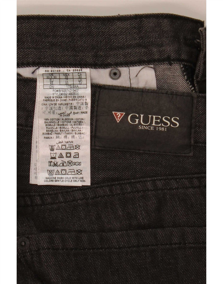 Guess Straight Jeans til mænd W33 L30 Grå bomuld