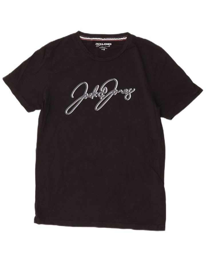 Jack & Jones Herre grafisk T-shirt Top Lille sort bomuld