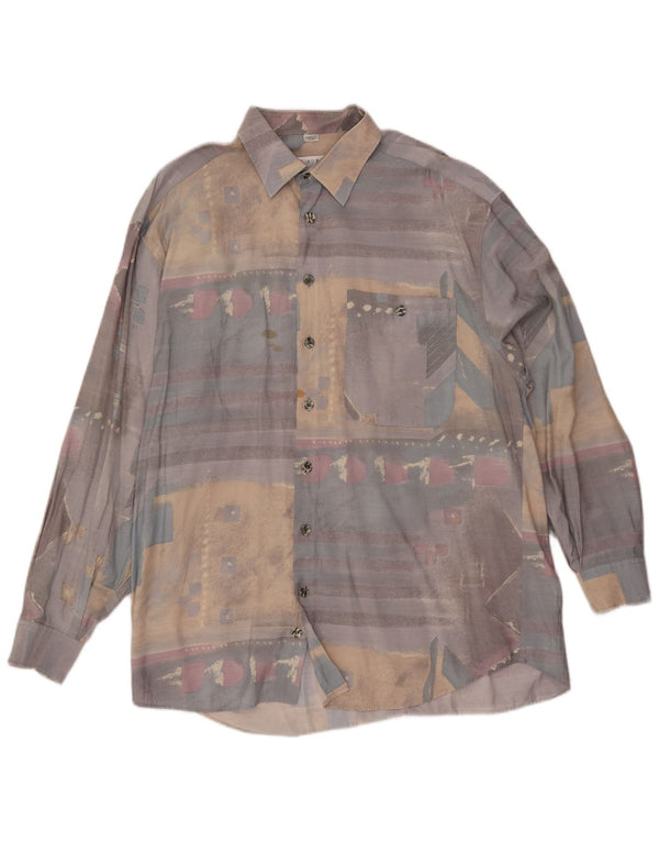 Club D'Amingo Mens Shirt Size 41/42 Large Multicoloured Patchwork