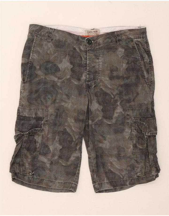 Zara Herre Cargo Shorts EU 40 Medium W31 Khaki Bomuld