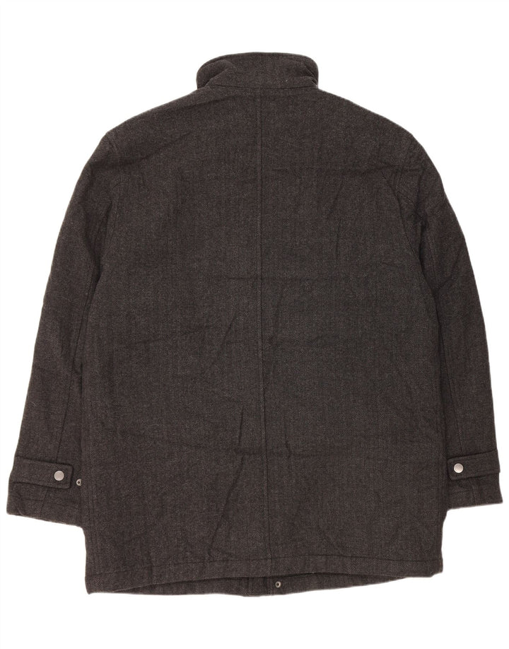 John Lewis Herre Windbreaker Coat UK 42 XL Grå sildebensuld