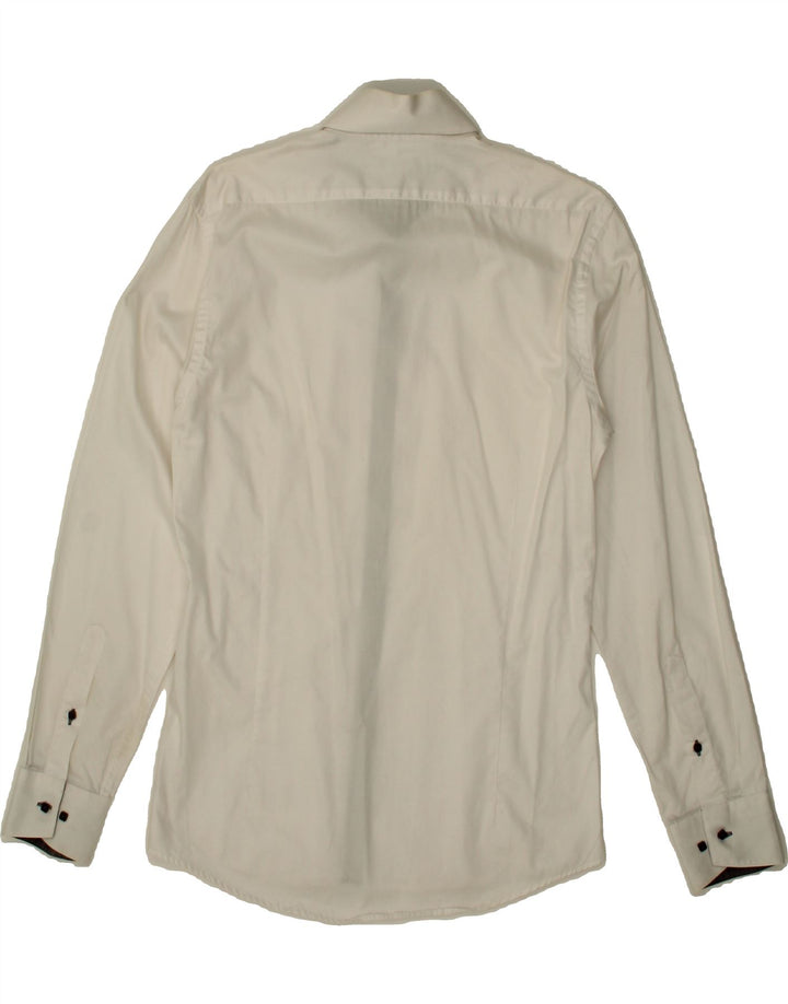 JULES Mens Slim Shirt Size 39 40 Medium White Cotton Vintage Jules and Second-Hand Jules from Messina Hembry 